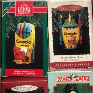Hallmark bundle: Crayola crayons set 2 MIB, castle & writing desk never displaye
